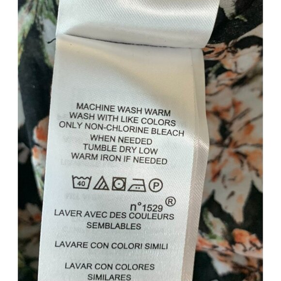 Ralph Lauren Top Plus Size 2X Black Floral Long Sleeve Pocket Button Women New - Picture 10 of 11